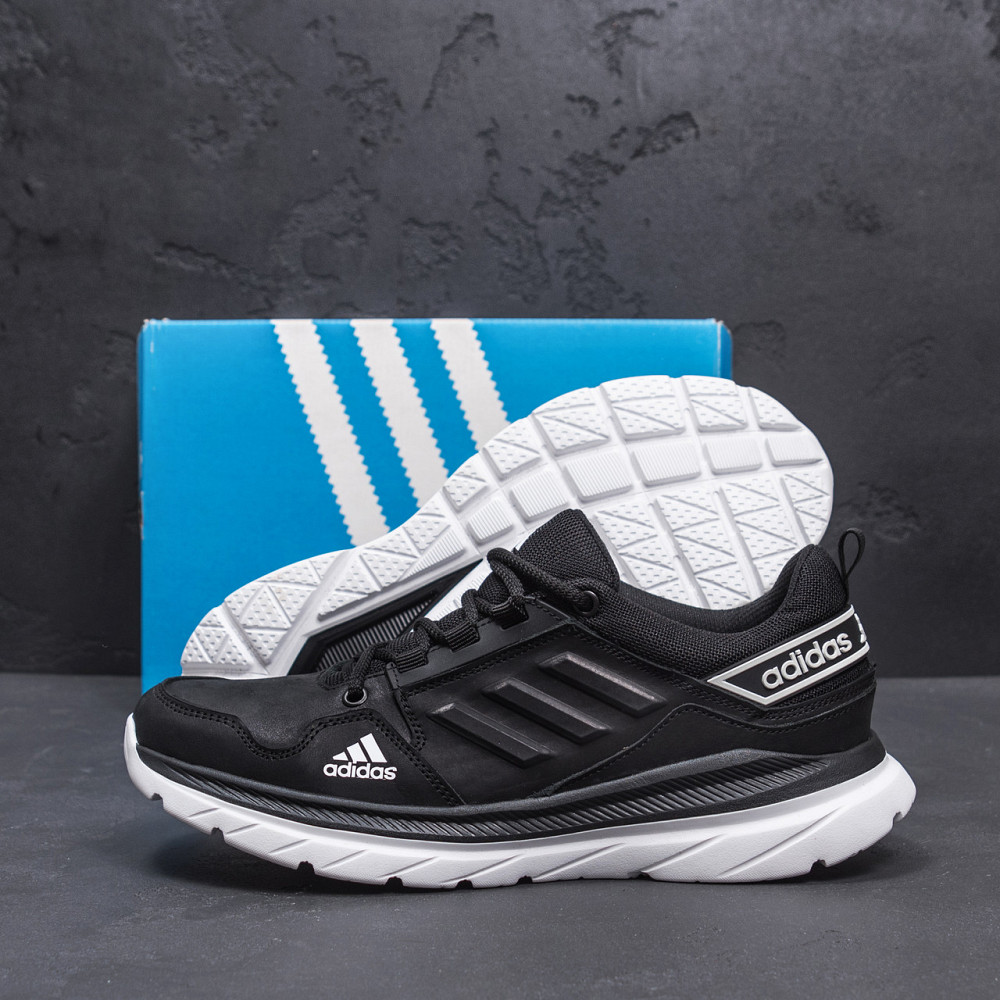 Мужские кожаные кроссовки  Ads Originals Black Київ - зображення 9