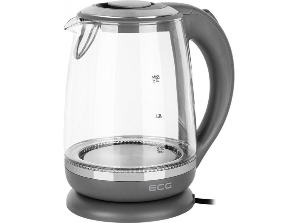 Електрочайник ECG RK-2020-Grey Glass 2 л сірий Київ - зображення 1