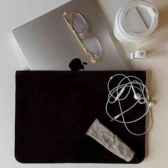 Чехол для ноутбука из велюра Incarne Cline для MacBook Air 15" 2023-2025 cline-brown-velour-air-15 к Киев