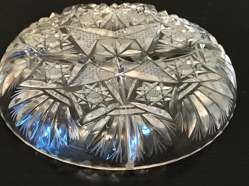 Кабаретница-менажница хрустальная на 3 отделения, Чехословакия Дніпро - зображення 3