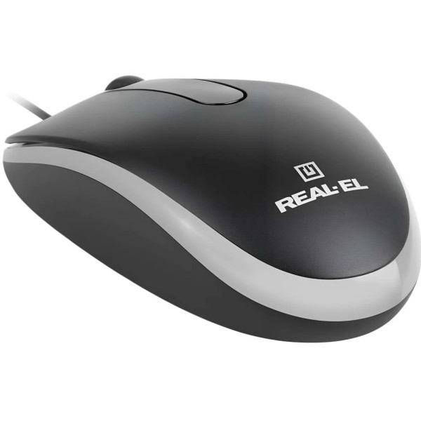 Мишка REAL-EL RM-215 USB Black (EL123200037) Харків - зображення 2