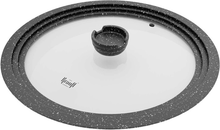 Кришка скляна Krauff 29-305-093 24-28 см сіра Київ - зображення 1