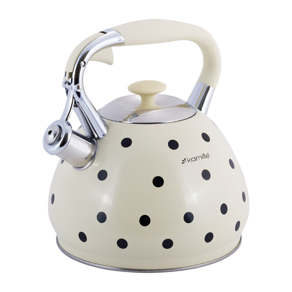 Чайник зі свистком Kamille KM-0695BG 3 л бежевий Киев - изображение 1