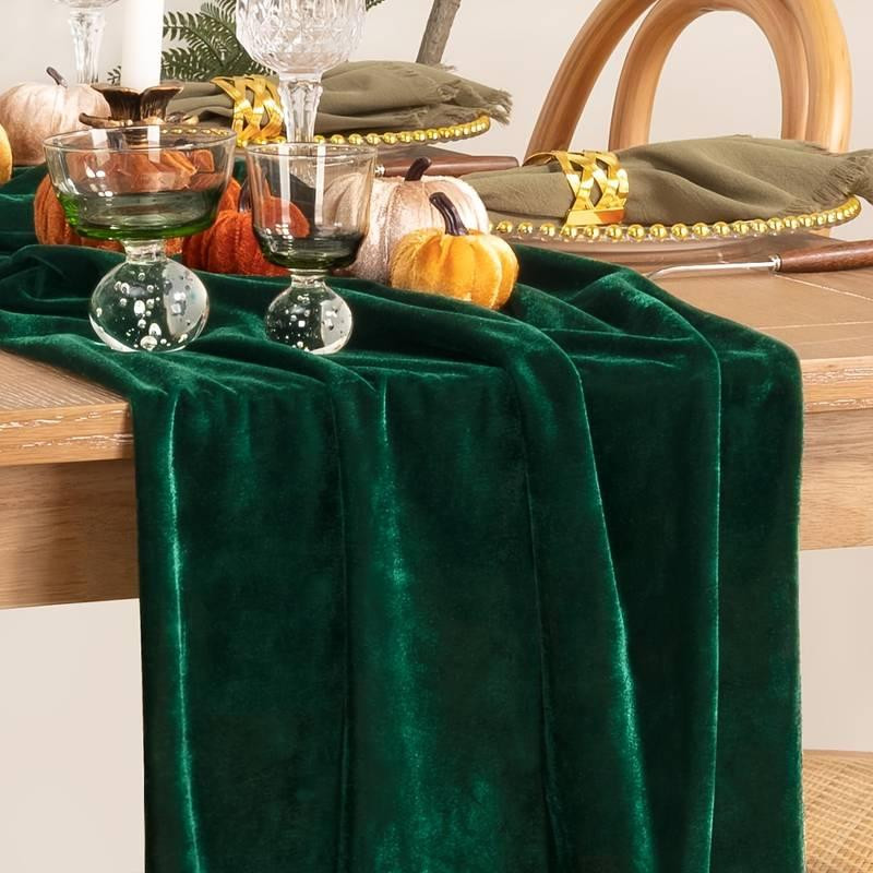 Дорожка-раннер бархатная Leeseph 300 см зелёная Одесса - изображение 5