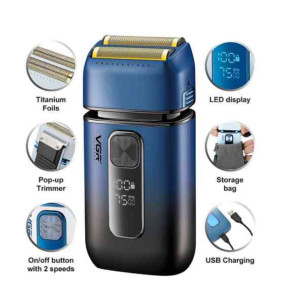 Электробритва VGR V-362 BLACK черная Киев