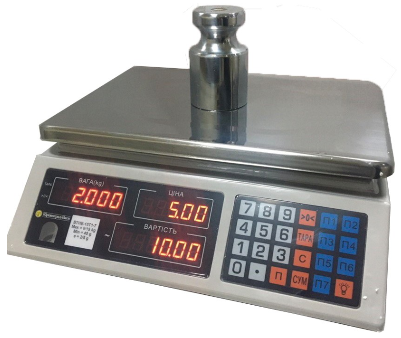Торговые весы Т7 на 15 кг RS-232 с подключением РРО Днепр - изображение 1