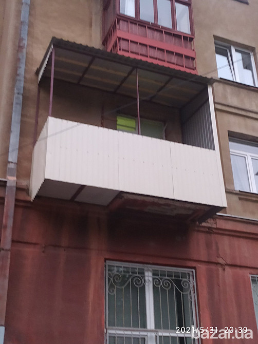 Балкон под ключ с выносом по плите и внутренней обшивкой с утеплением. БЕЗ ПОСРЕДНИКОВ, Харьков Харьков - изображение 11