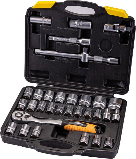 Набор инструментов MASTERTOOL PROFI ½" 32 шт 8-32 мм CrV50BV30 противоударный кейс 78-4032 Харків - зображення 1