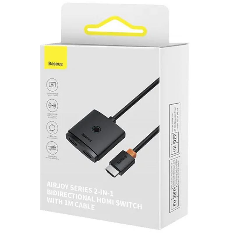 Переходник HUB Baseus AirJoy Series 2in1 HDMI to HDMI/HDMI (B01331105) Херсон - изображение 2