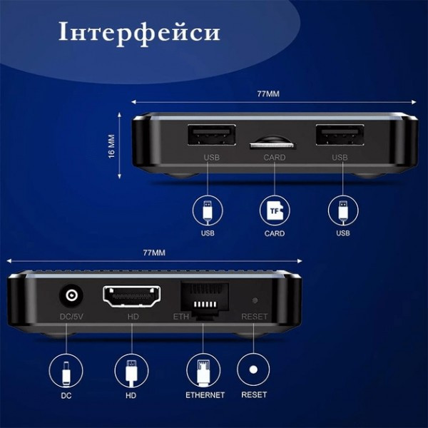 Vontar ТВ-приставка Smart TV X98Q 2/16GB Black (Код товару:33927) Харьков - изображение 6