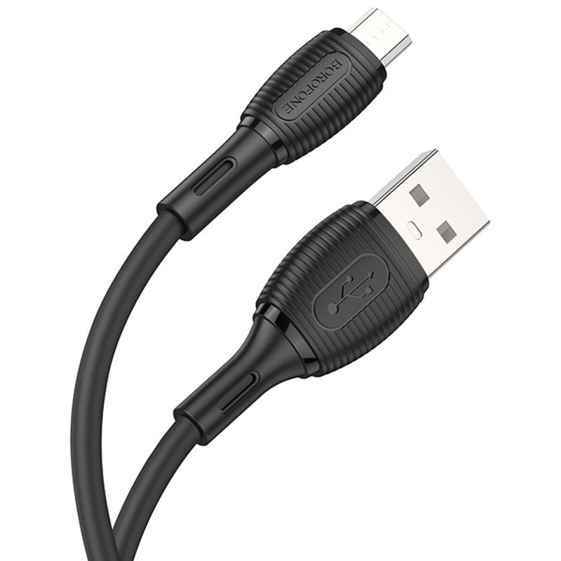 Дата кабель Borofone BX86 Advantage USB to MicroUSB 2.4A (1m) Херсон - зображення 3