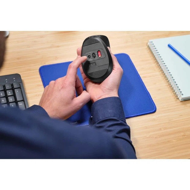 Мышь компьютерная безпроводная Trust Bayo Multidevice Ergonomic Wireless Black 25146_TRUST черная Київ - зображення 10
