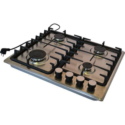 Газовая варочная поверхность GRUNHELM GHIW 0229 MI WOK (2 конфорки, нержавейка, газ контроль) 143076 Київ - зображення 1