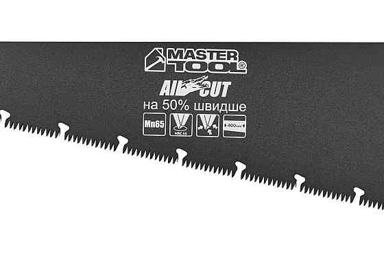Ножовка столярная MASTERTOOL BLACK ALLIGATOR 400 мм 9TPI MAX CUT закаленный зуб 3-D заточка тефлонов Харьков
