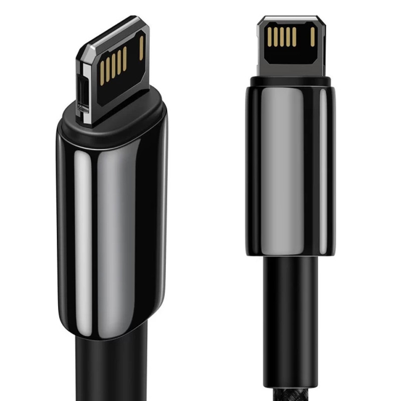 Дата кабель Baseus Tungsten Gold USB to Lightning Cable 2.4A (2m) (CALWJ-A0) Херсон - зображення 3