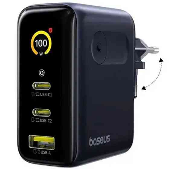 СЗУ Baseus PicoGo AE21 Fast Charger 100W (1USB-A/2C) + кабель Type-C to Type-C (E0121B) Херсон