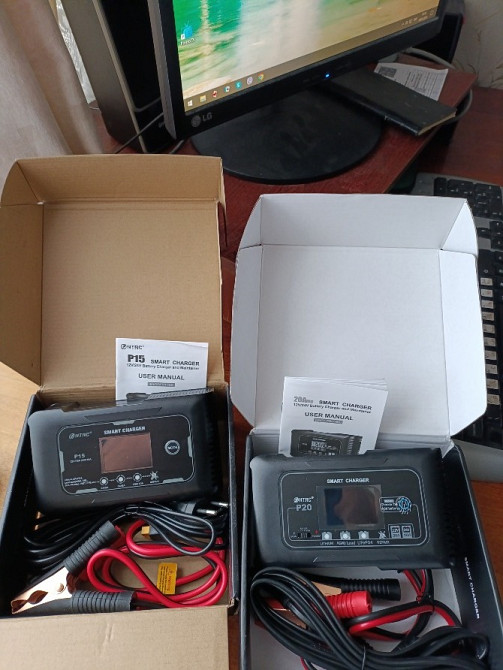 Акумуляторний зарядний пристрій 15A/20A 12в или 24в, 2 - 15(20)А 7-ступеней Лубни - зображення 1