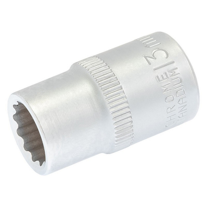 Головка торцевая MASTERTOOL 12-гранная ½" 13 мм L 40 мм CrV 78-0613 Харків - зображення 1