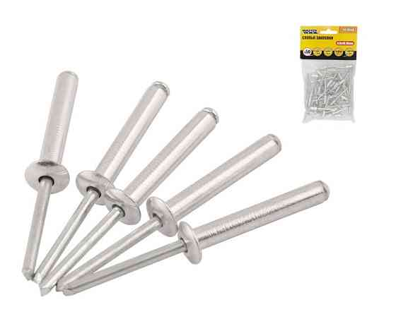 Заклепки алюминиевые вытяжные MASTERTOOL 4.8х10.16 мм 50 шт 20-0640 Харьков