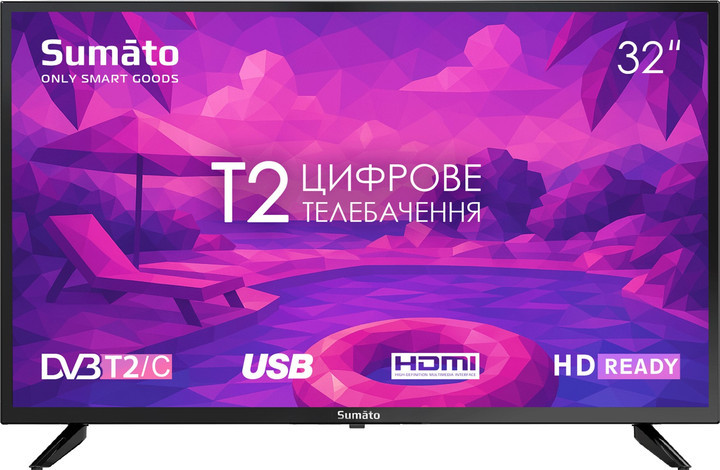 Телевизор SUMATO 32HT03 32 дюйма черный Київ - зображення 1