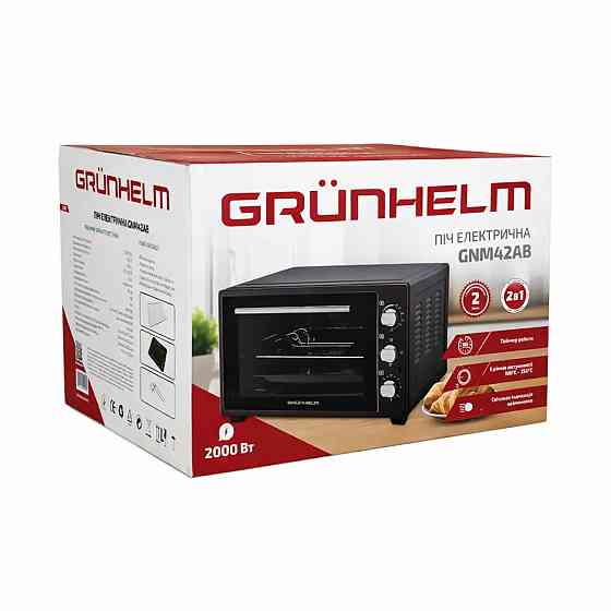 Печь электрическая Grunhelm GNM42AB 42 л 2000 Вт черная Киев