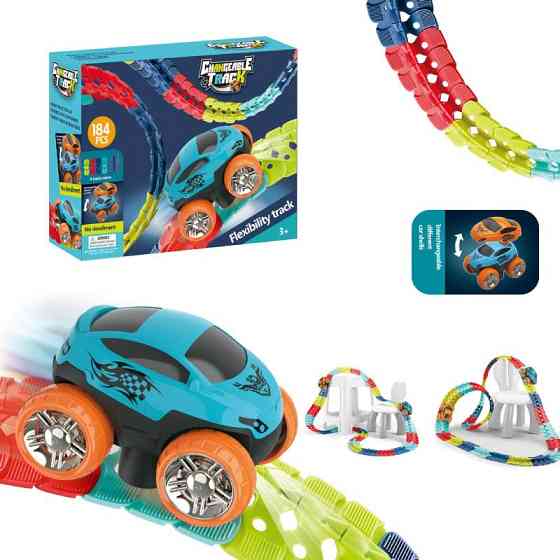 Интерактивный трек с инерционной машинкой SHT 388 Changeable Trak (184pcs/1CAR) Херсон