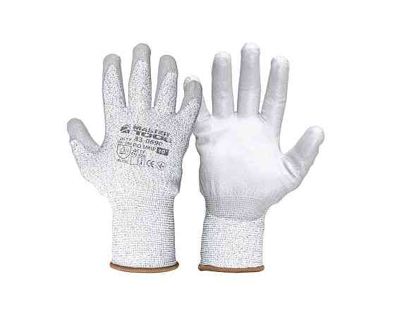 Перчатки порезостойкие MASTERTOOL армированное ПЭ волокно с полиуретановым покрытием ладони 10" подв Харьков