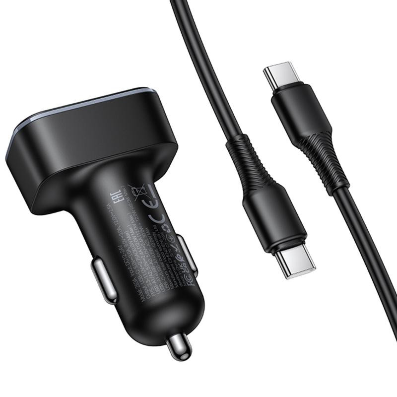 АЗУ Hoco Z63A Barry PD42W+QC3.0 (2USB-A/1C) + кабель Type-C to Type-C Херсон - зображення 3