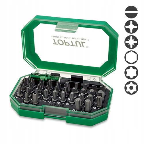 Набор биты-насадки TOPTUL 1/4" 35ед. GACW3502 Харьков - изображение 2