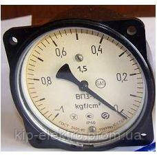 Вакуумметр показывающий ВП3-У ФОШ (ВП-3У, ВП3У, ВП 3У) - осевой штуцер (ОШ), с фланцем Київ - зображення 1