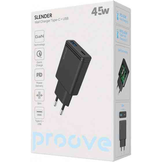 МЗП Proove Slender 45W (Type-C + USB) Black (WCSL45110001) Харьков