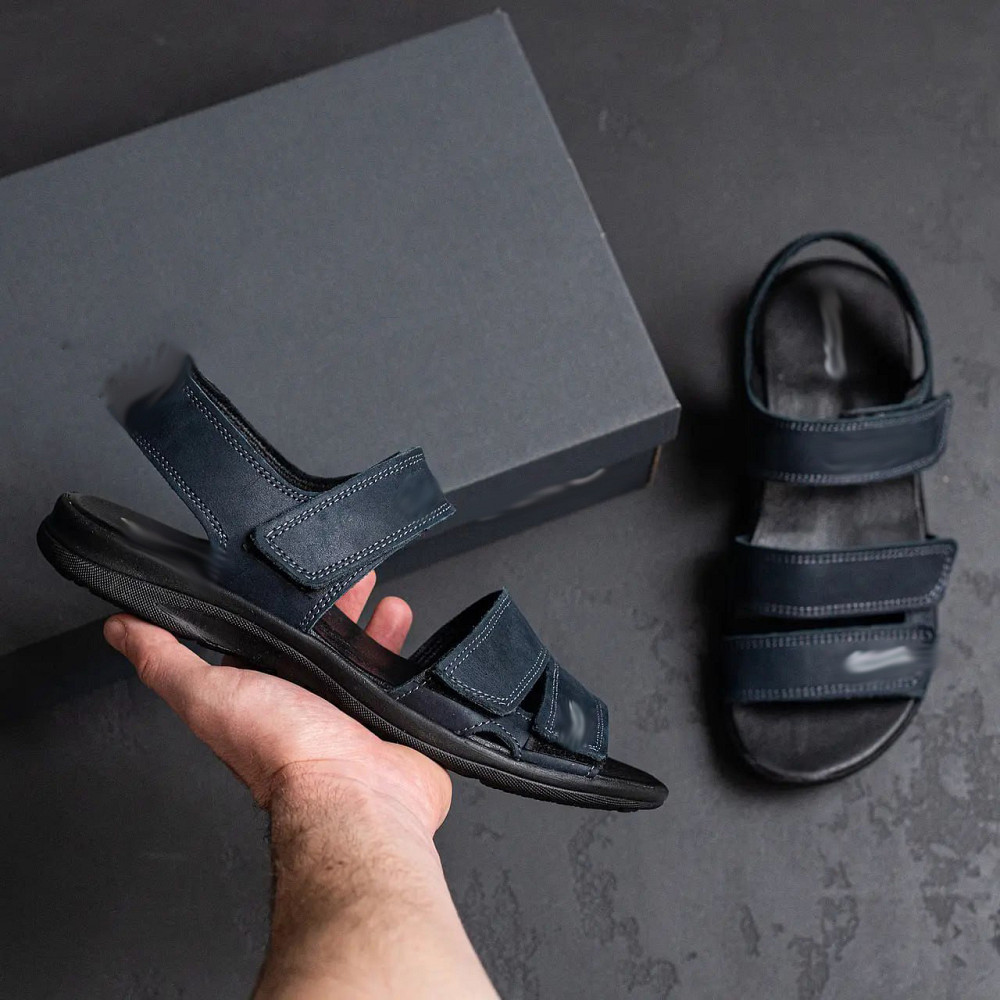 Мужские кожаные сандалии E-series Blue Київ - зображення 9