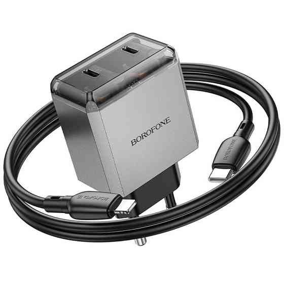 СЗУ Borofone BN21 Lena PD40W+QC3.0 (2USB-C) + кабель Type-C to Lightning Херсон