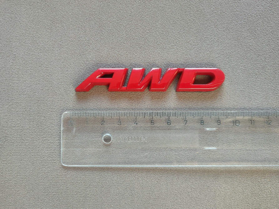 Наклейка на авто AWD Металлическая красная не ржавеет Киев - изображение 3