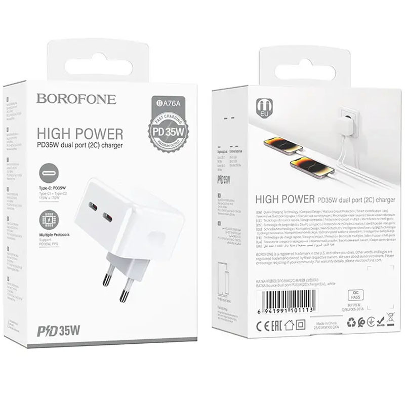 СЗУ Borofone BA76A Source PD35W (2USB-C) Херсон - зображення 12
