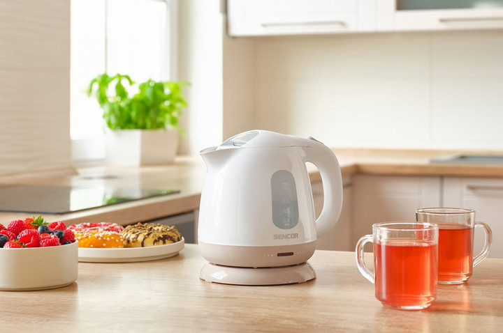 Электрочайник Sencor SWK 1102RS 1 л белый с бежевым Київ - зображення 6