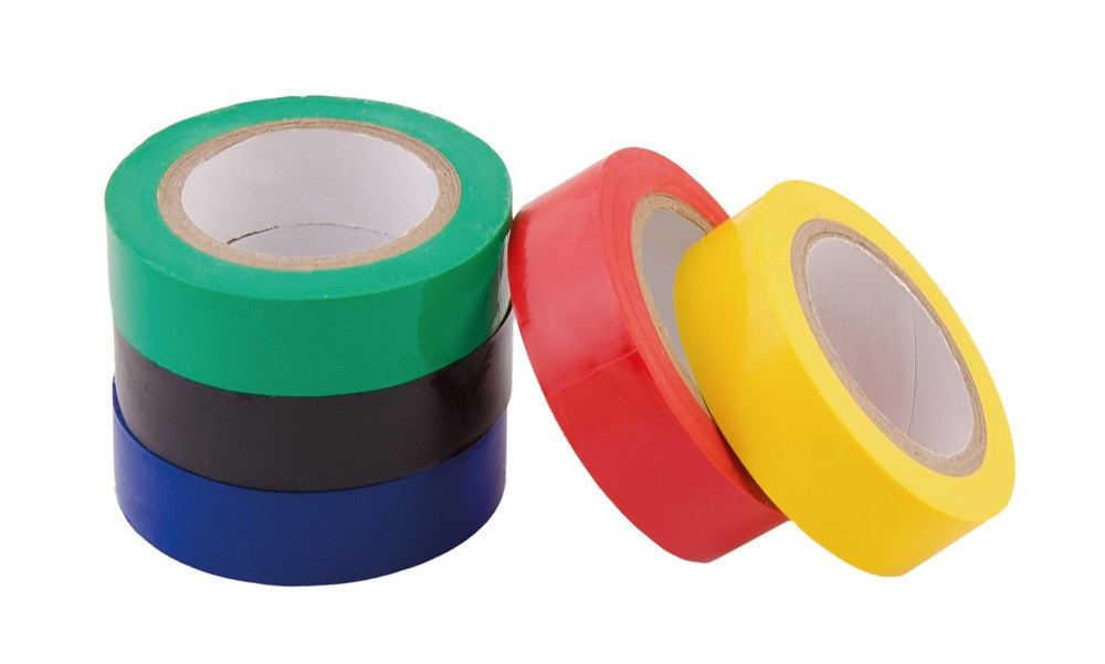 Набор лент изоляционных MASTERTOOL 17 мм 10 м 5 шт синяя/красная/желтая/зеленая/черная 44-9000 Харків - зображення 1
