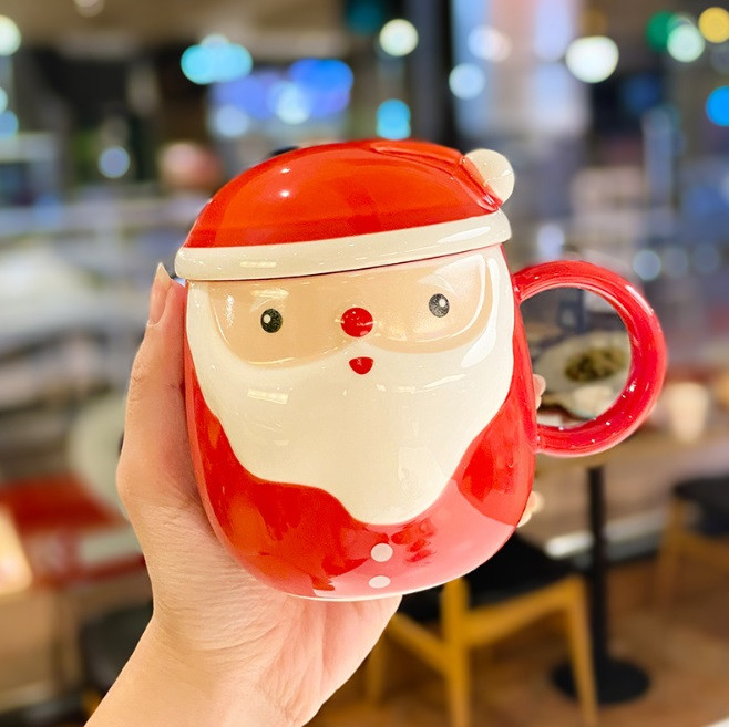 Кухоль з кришкою новорічна Santa Claus 2 13715 350 мл Київ - зображення 1