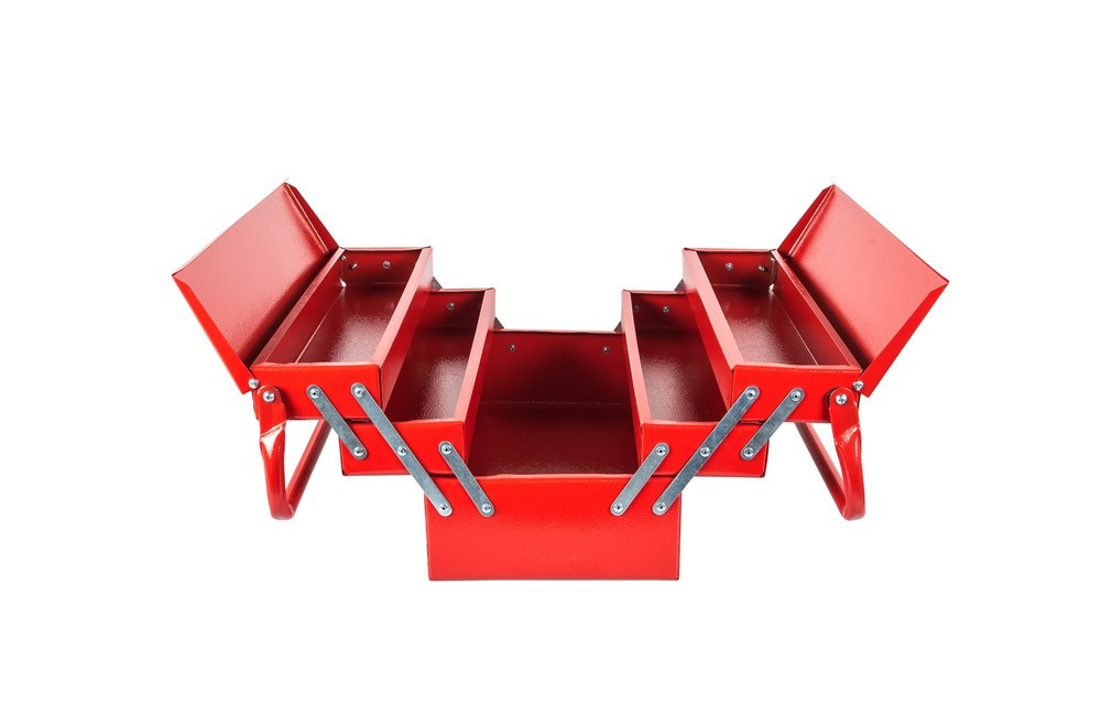 Ящик для инструментов MASTERTOOL металлический 440 мм 3 яруса/5 отделений 79-4305 Харків - зображення 2