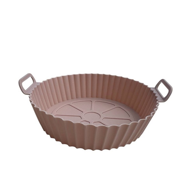 Форма в аерогриль круглая силиконовая 19283 17х17х4 см персиковая Київ - зображення 1