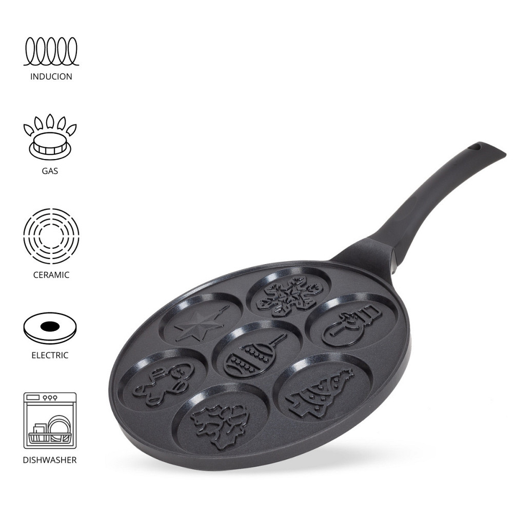 Сковорода для блинов и панкейков Kamille Christmas Pancake 26см Одеса - зображення 3