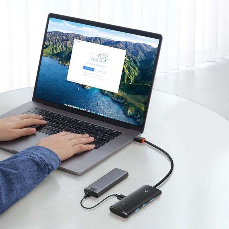 Переходник HUB Baseus Lite Series 4in1 (Type-C to 4xUSB 3.0) 1m (WKQX03) Херсон - зображення 7