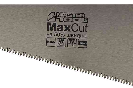 Ножовка столярная MASTERTOOL 7TPI MAX CUT 350 мм закаленный зуб 3-D заточка полированная 14-2035 Харків