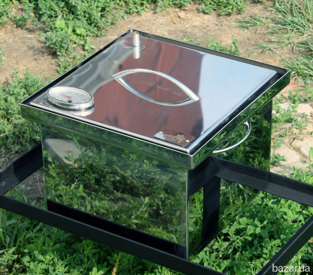 Коптильня с термометром SmokeHouse S DeLuxe с подставкой Харьков - изображение 4