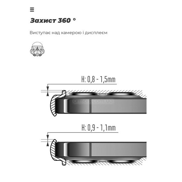 Чохол ArmorStandart ICON Camera Cov для Samsung A36 5G A366 Black (ARM82178) (Код товару:39537) Харків - зображення 3