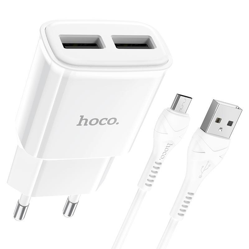 СЗУ Hoco C88A Star round 2.4A (2USB-A) + кабель USB to MicroUSB Херсон - зображення 7