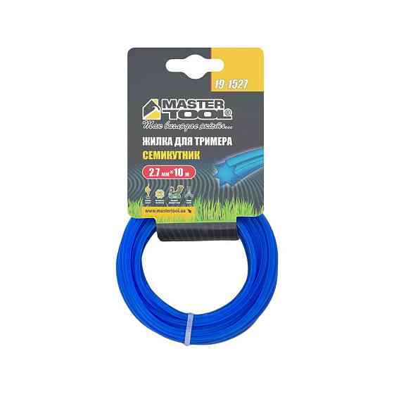 Леска для триммера MASTERTOOL СЕМИУГОЛЬНИК 2,70 мм 10 м 19-1527 Харків