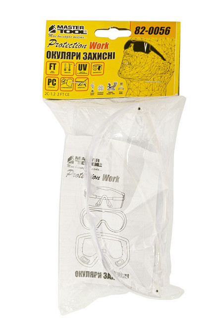 Очки открытые MASTERTOOL GT боковая защита прозрачные 82-0056 Харків - зображення 4