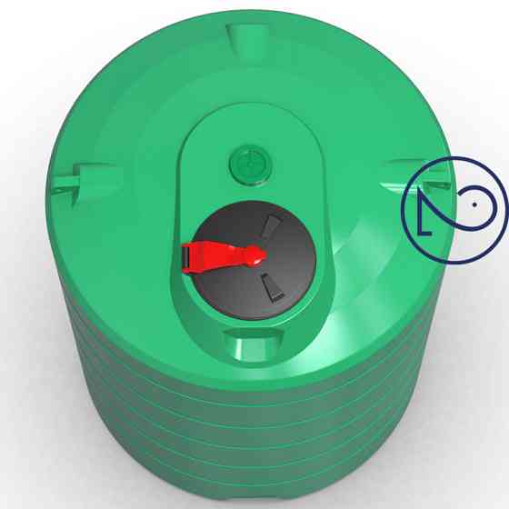 Емкость 3000 л две горловины вертикальная зеленая Київ