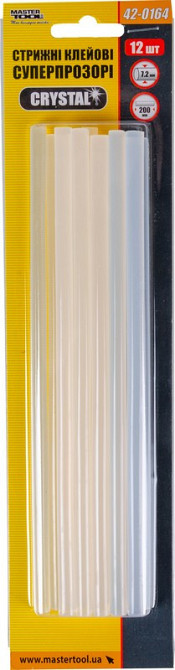 Стержни клеевые MASTERTOOL CRYSTAL 7.2х200 мм 12 шт суперпрозрачные 42-0164 Харків - зображення 2